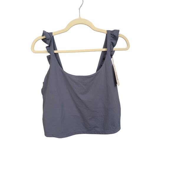 NWT! Blogilates 1X Troposphere Romantic Ruffle Active Tank Top - Picture 3 of 7
